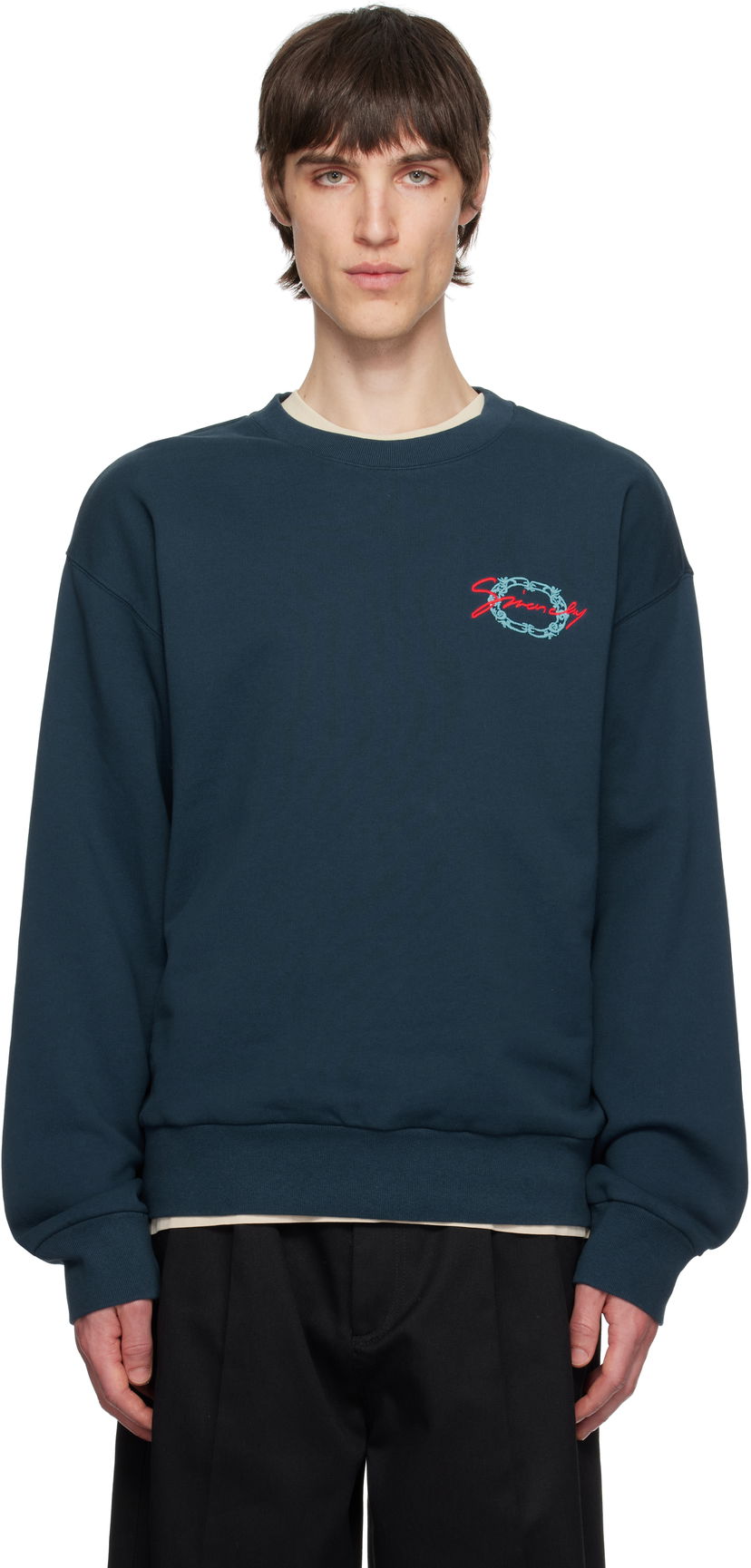 Villapaita Givenchy Givenchy Medallion Sweatshirt Tummansininen | BMJ0LC3YQE404