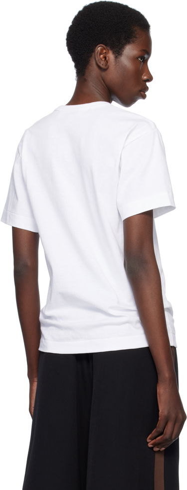 T-paita Comme des Garçons PLAY Metal Stone Emblem Heart T-Shirt Valkoinen | AX-T802-051, 2