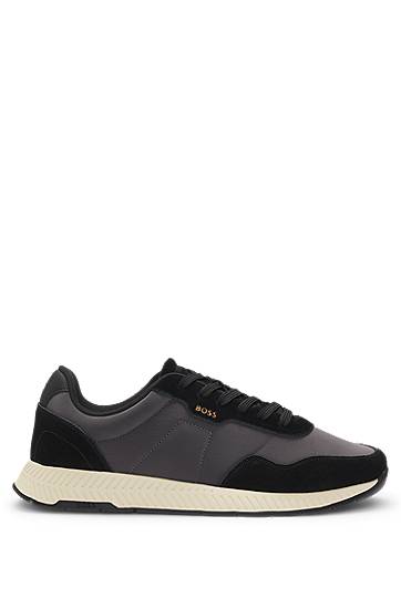 Vaatteet BOSS Mixed-Material with Suede Trims Harmaa | 50536469, 1