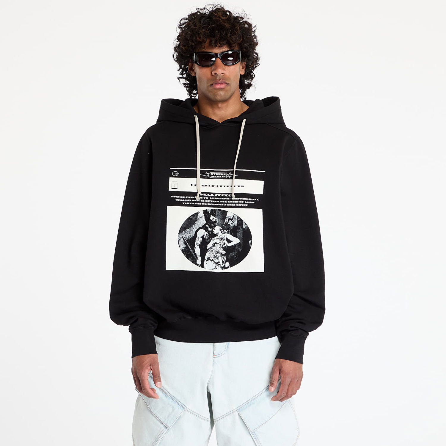 Huppari Rick Owens DRKSHDW Oversized Hoodie Musta | DU01E3262 FEP1P 0911, 0