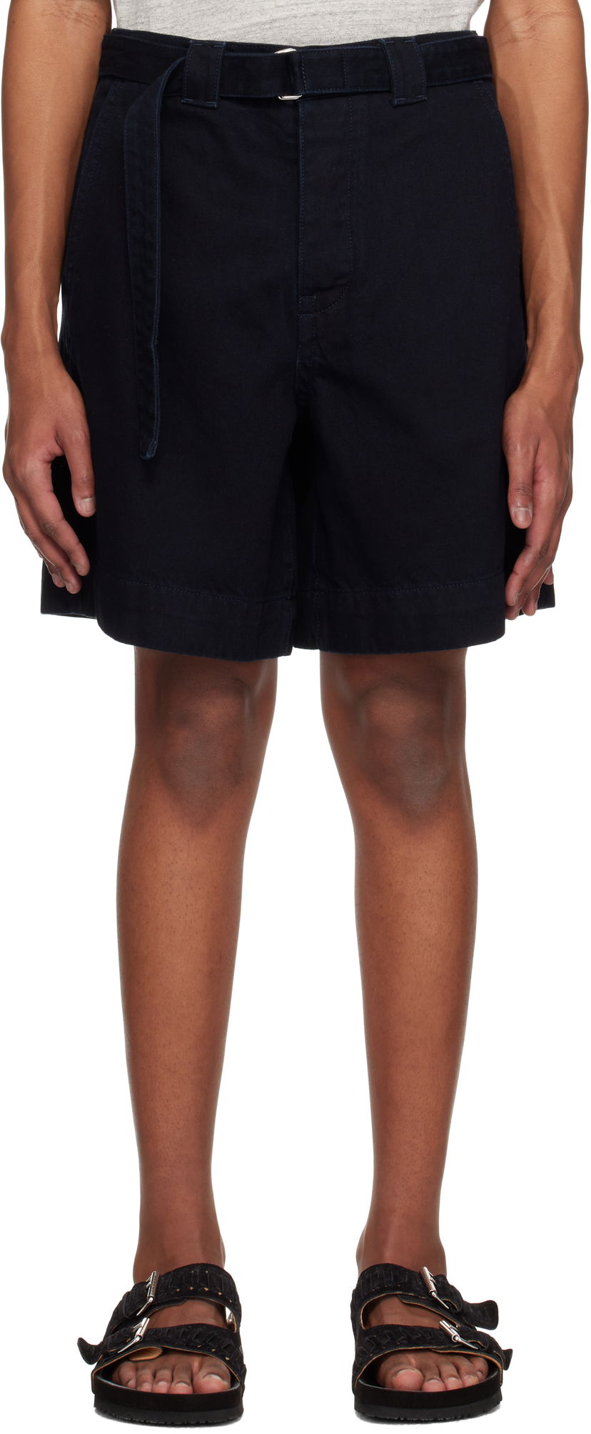 Shortsit Róhe Relaxed Utility Shorts Tummansininen | 314-31-071