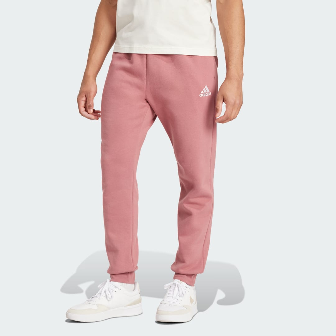 Verryttelyhousut adidas Performance Essentials Fleece Regular Tapered Pants Vaaleanpunainen | IY9085, 0