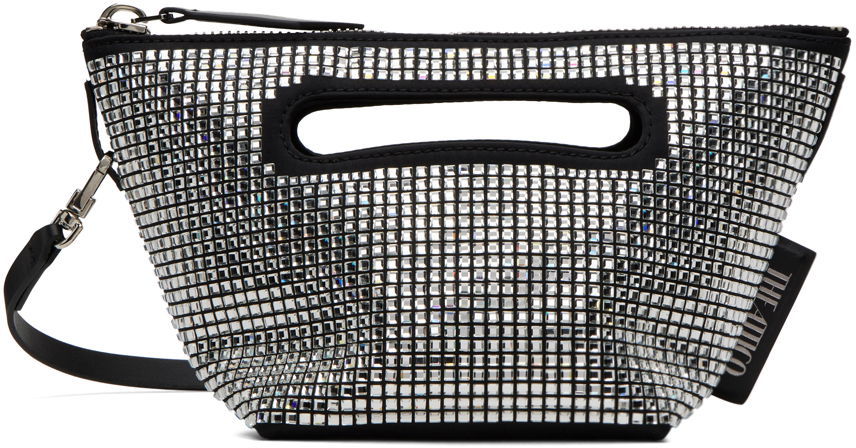 Käsilaukku The Attico The Attico Via dei Giardini 15 Crystal-Embellished Clutch Musta | 241WAH48 V015B, 0