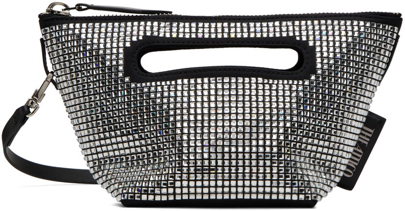 Käsilaukku The Attico The Attico Via dei Giardini 15 Crystal-Embellished Clutch Musta | 241WAH48 V015B