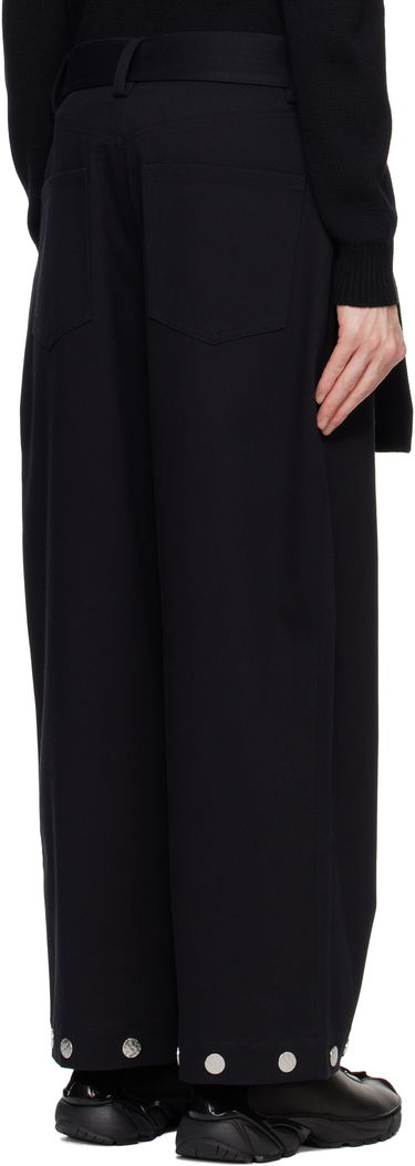 Housut Nanushka Nanushka Dallin Wide-Leg Trousers with D-Ring Belt Musta | NM24FWPA03758, 2