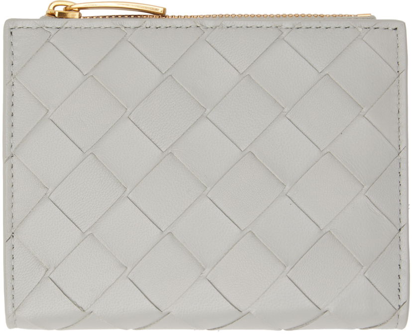 Lompakko Bottega Veneta Small Intrecciato Bi-Fold Wallet Harmaa | 742330 VCPP3