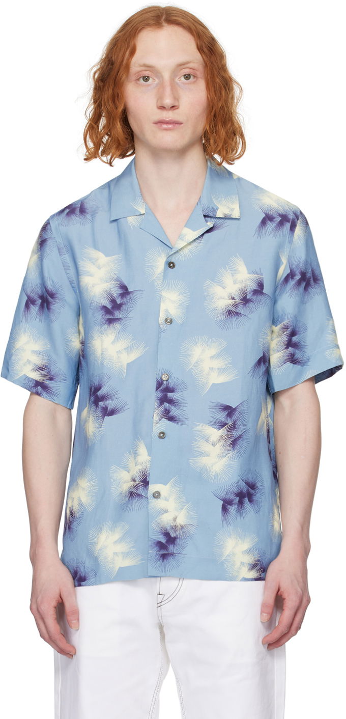 Paita Paul Smith Paul Smith Printed Resort Shirt Sininen | M1R-905U-M02229-40