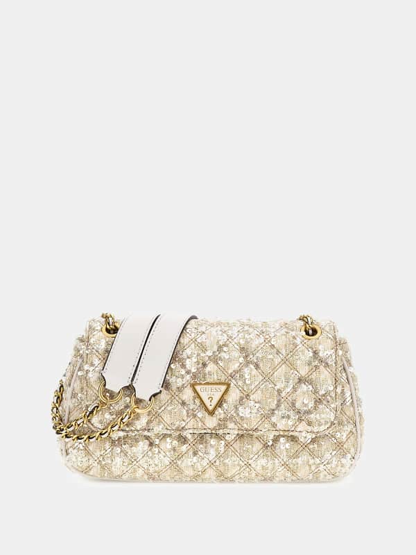 Olkalaukku GUESS Giully Sequinned Crossbody Bag Metallinen | HWGT8748210, 0