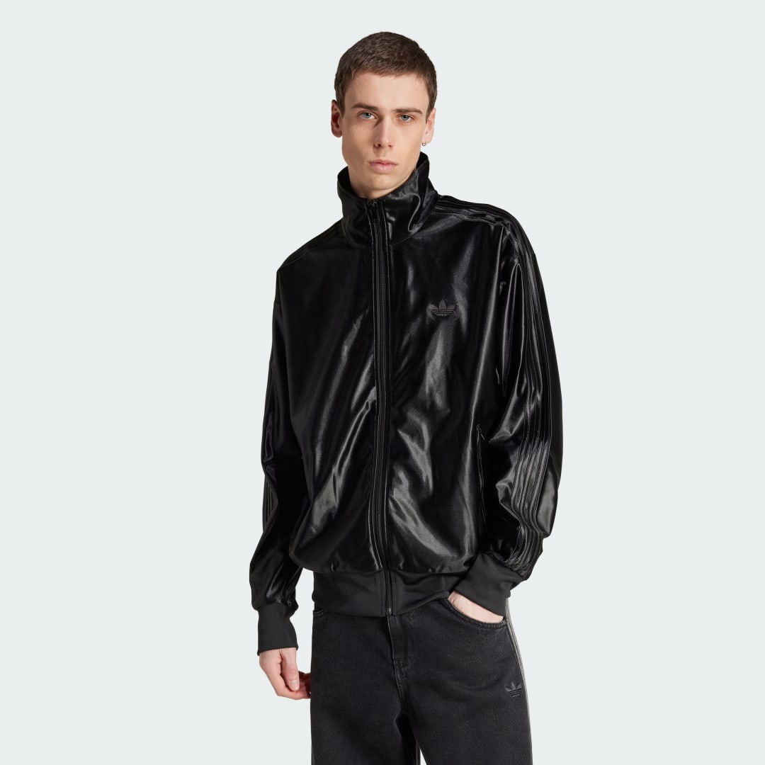 Verryttelypuku adidas Performance Firebird Metallic Track Jacket Musta | JW5960, 0