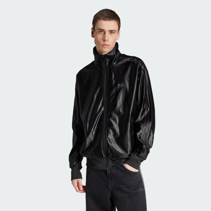 Verryttelypuku adidas Performance Firebird Metallic Track Jacket Musta | JW5960