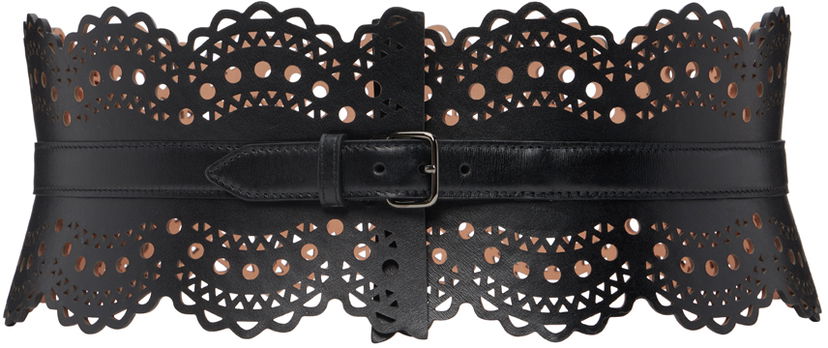 Vyöt Alaïa ALAÏA Openwork Bustier Belt Musta | AA1C082GC0A29