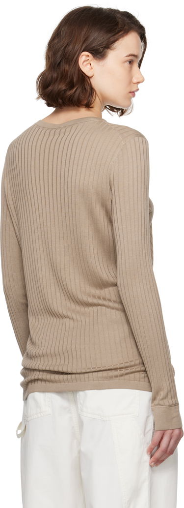 Villapaita The Row The Row Keya Ribbed Knit Sweater Beige | 8970-Y913, 2