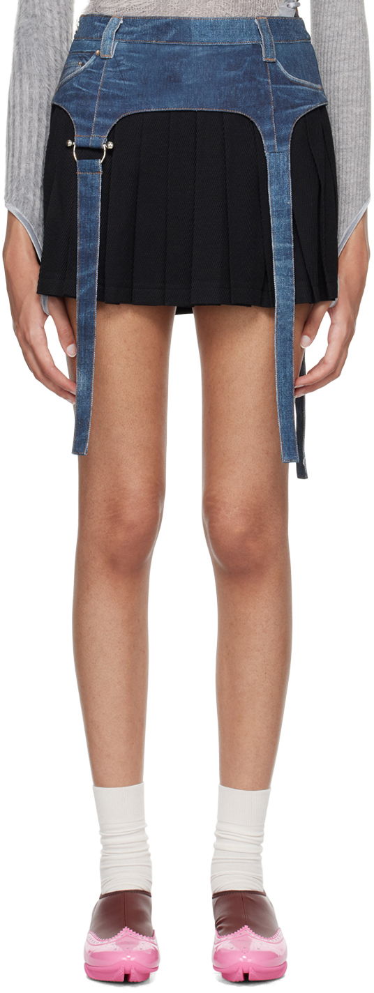 Hame Andersson Bell Andersson Bell Trompe L'œil Pleated Miniskirt Musta | apa763w