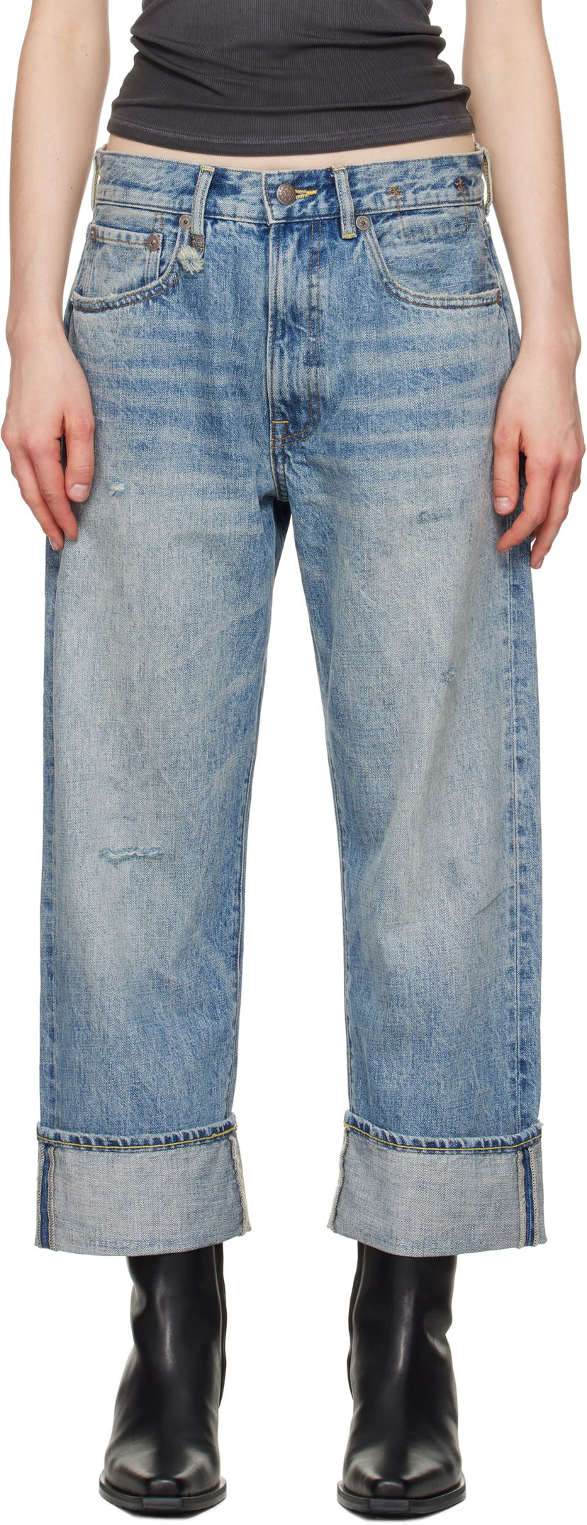 Jeans R13 R13 Cuffed X-Boyfriend Jeans Sininen | R13WD111-D149D