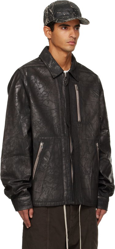 Takki Rick Owens Rick Owens DRKSHDW Concealed Zipfront Denim Jacket Musta | DU02E7775 BZMC, 1