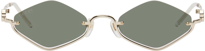 Aurinkolasit Gucci Gold Geometric Sunglasses Metallinen | GG1604S-001