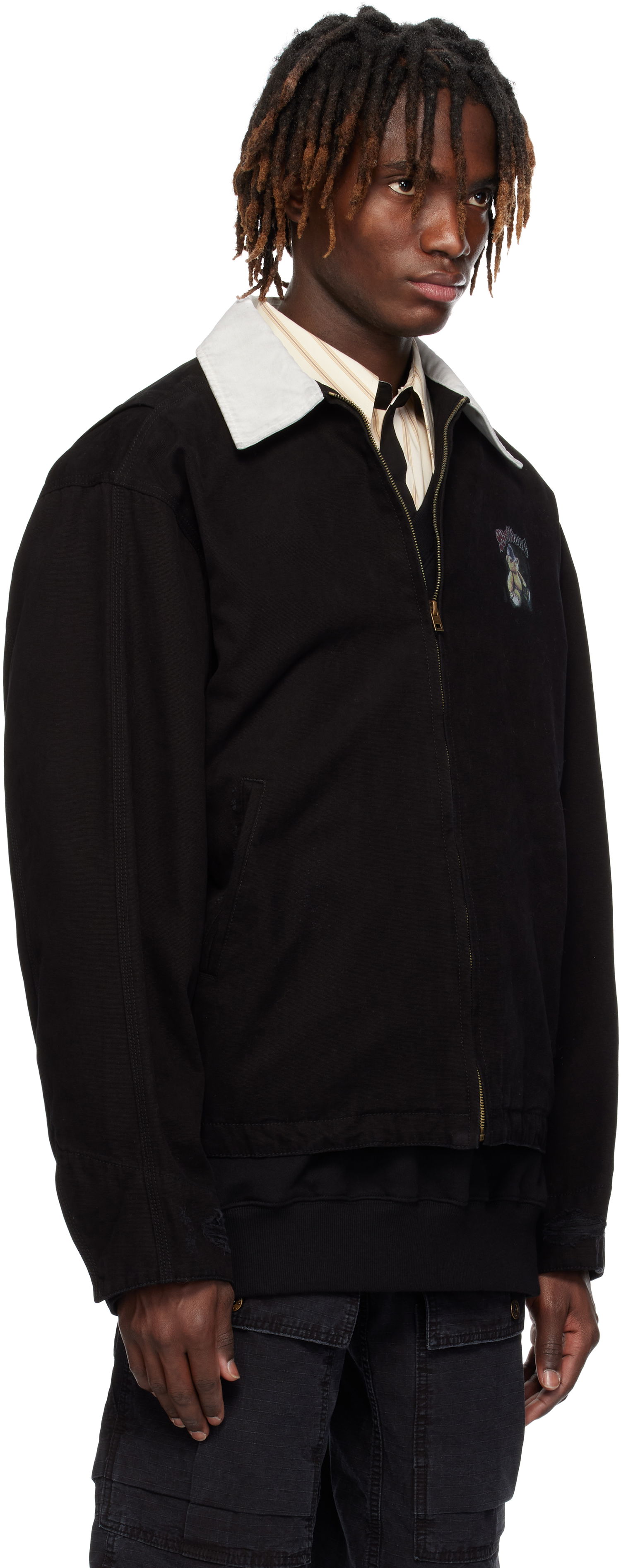 Takki We11done We11done Punk Teddy Work Jacket Musta | WD-JK0-25-040-U-BK, 1