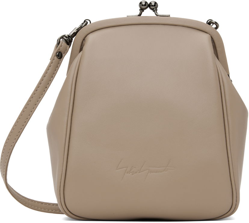 Käsilaukku Yohji Yamamoto Yohji Yamamoto Clasp Shoulder Bag Beige | DT-A92-706