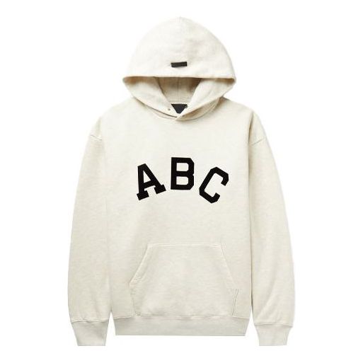 Huppari Fear of God Fear of God ABC Print Hoodie Beige | FOG-SS21-688