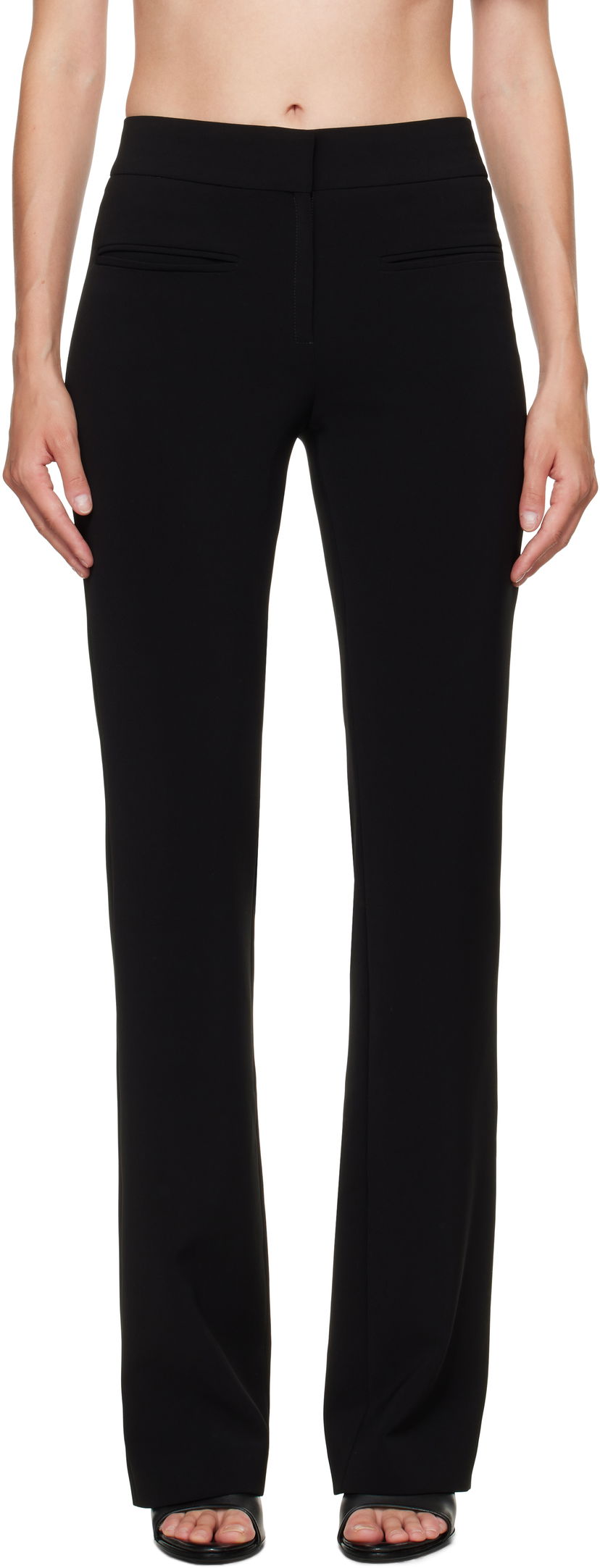 Housut Courrèges Courrèges Heritage Fluid Bootcut Trousers Musta | 325CPA427PL0159