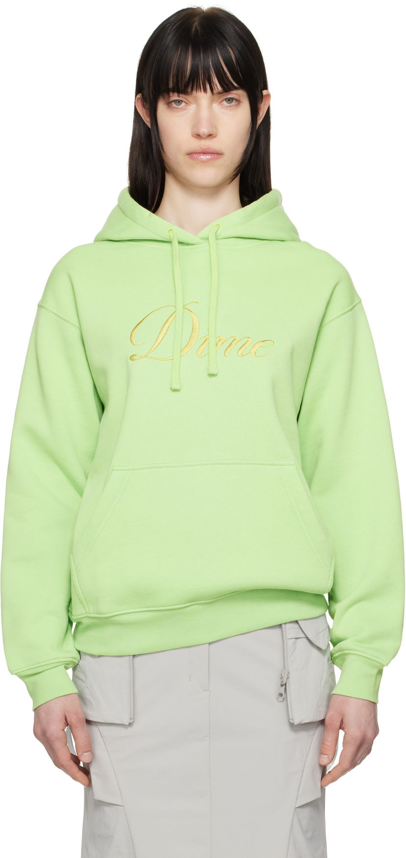 Huppari Dime Dime Cursive Logo Hoodie Vihreä | DIMESP2544SAG