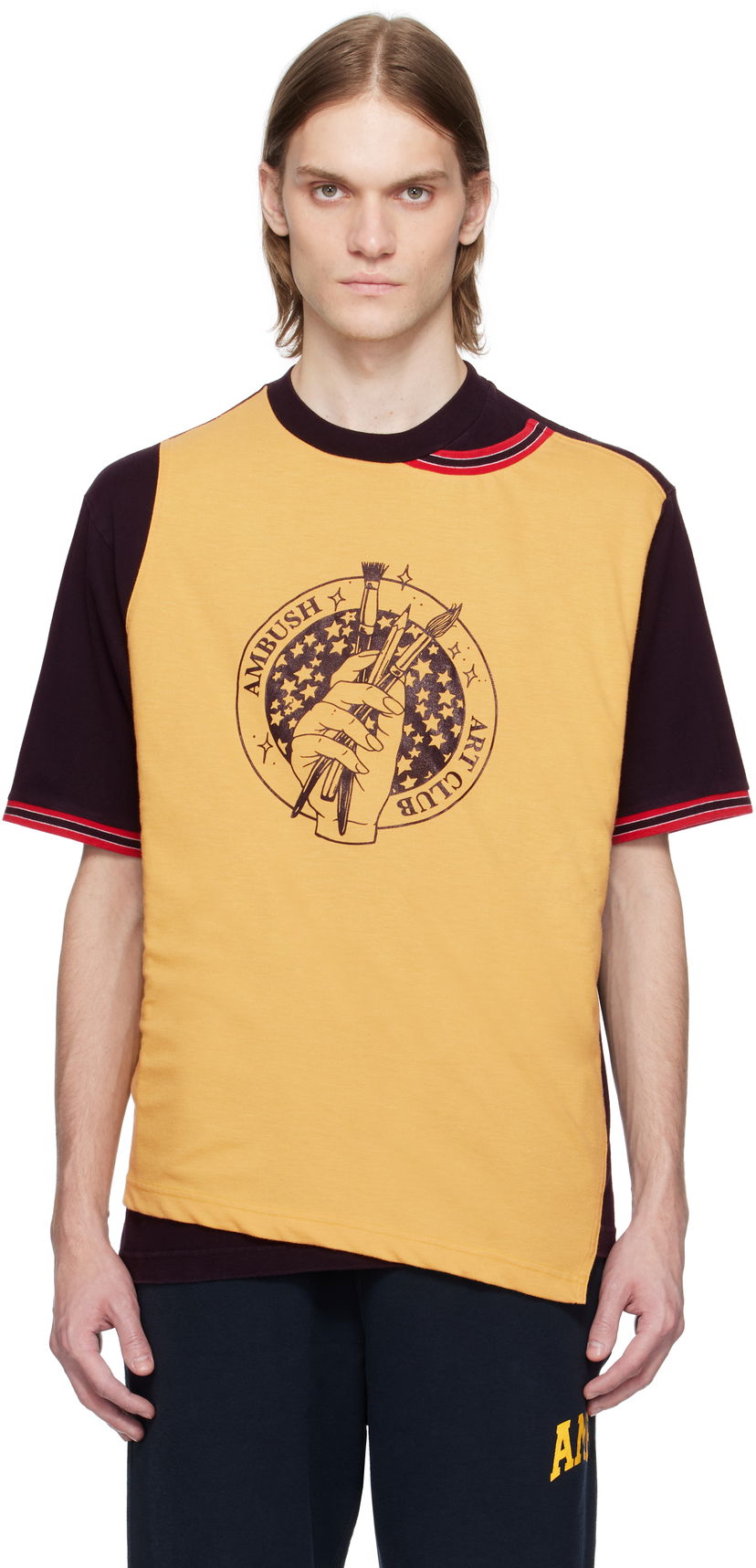 T-paita Ambush AMBUSH Front Layered T-Shirt Keltainen | 12115324