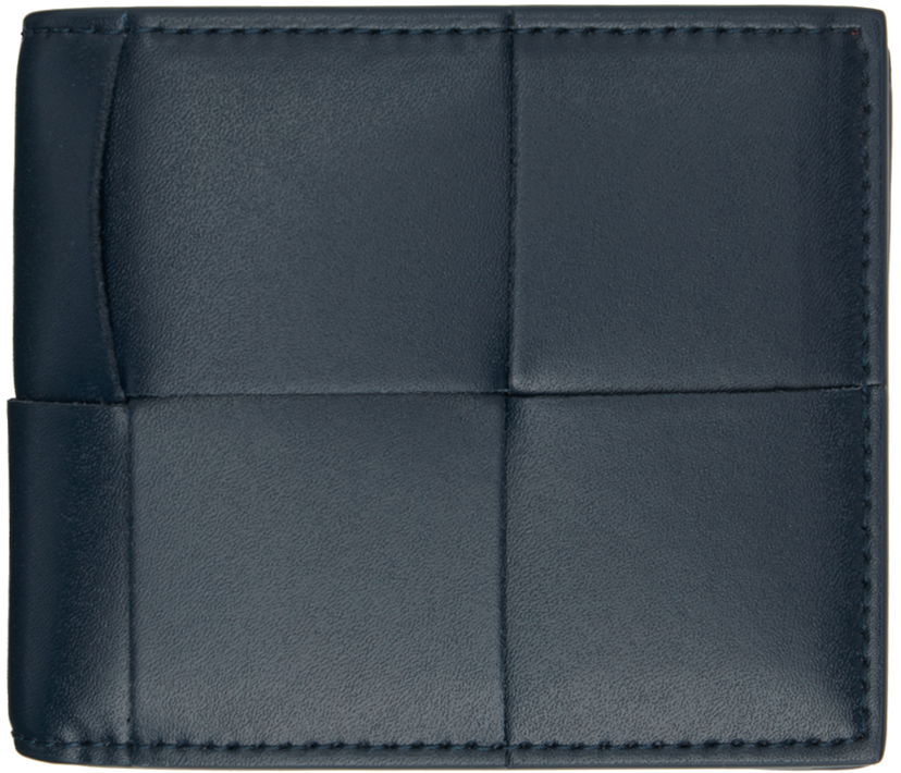 Lompakko Bottega Veneta Navy Cassette Bi-Fold Wallet Tummansininen | 749455 VBWD5 3358