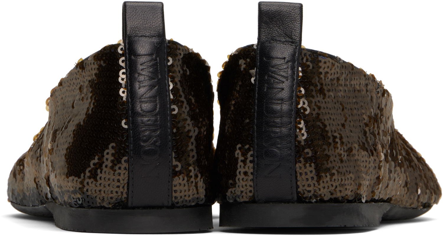 Vaatteet JW Anderson JW Anderson All-Over Sequin Ballerina Flats Ruskea | BL0034-FA0424, 1