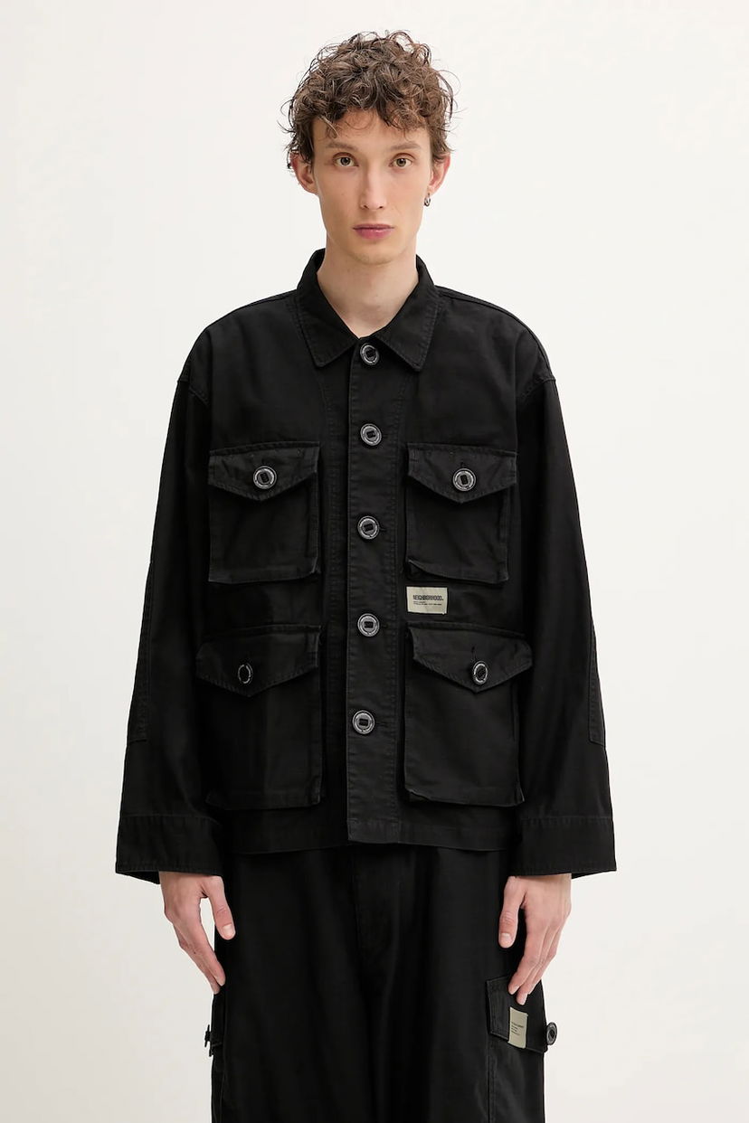 Paita Neighborhood NEIGHBORHOOD Bdu Ls Shirt Regular Fit Musta | 251SPNH.SHM04