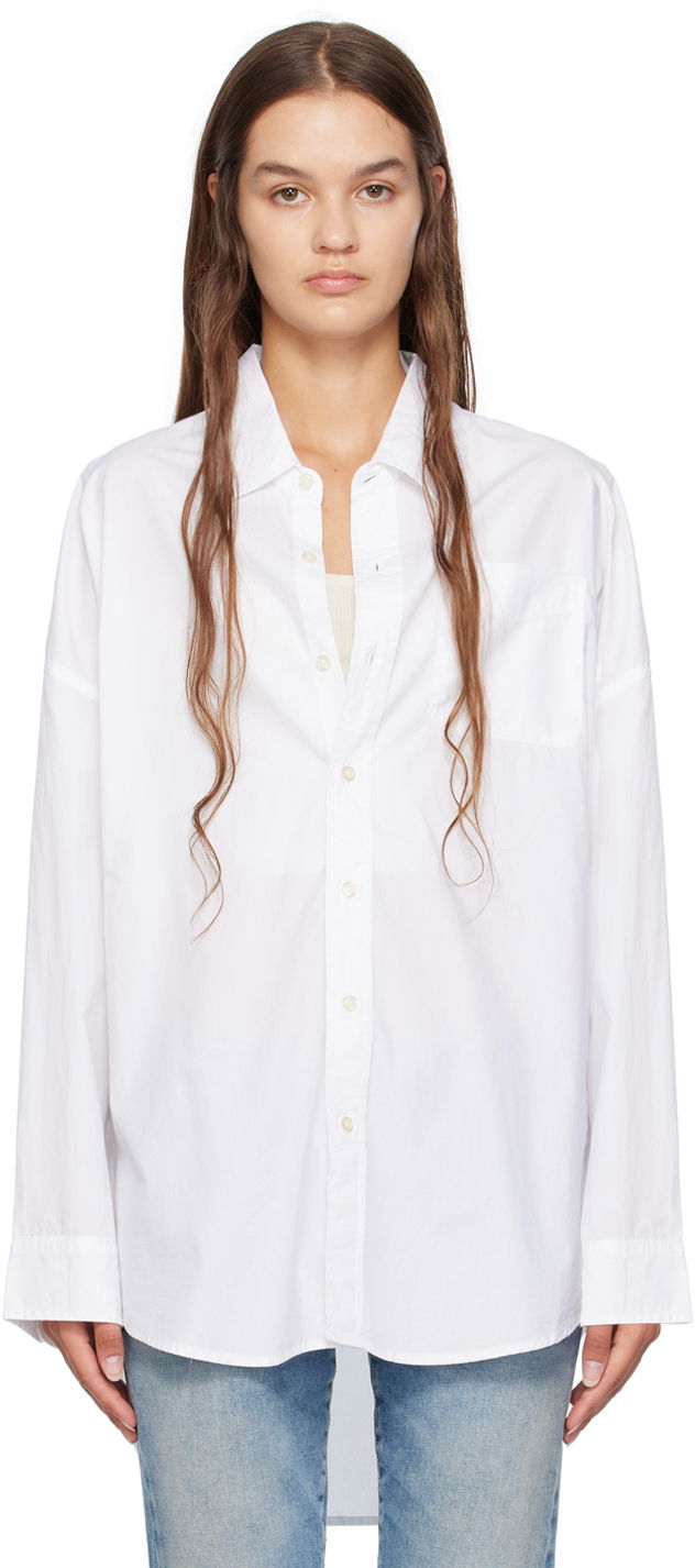 Paita R13 R13 Drop Neck Shirt Valkoinen | R13W7469-001