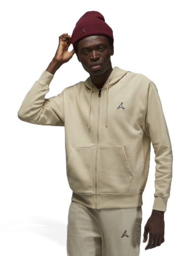 Huppari Jordan Jordan Essentials Full-Zip Fleece Hoodie Beige | DQ7350-206