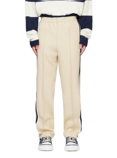 Housut AMI Striped Trousers Beige | UTR217.WV0004