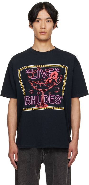 T-paita Rhude Rhude 'Live Rhudes' Graphic T-Shirt Musta | RHPF25TT04012, 0
