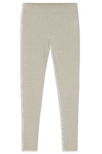 Ski base layer trousers in wool-blend jersey