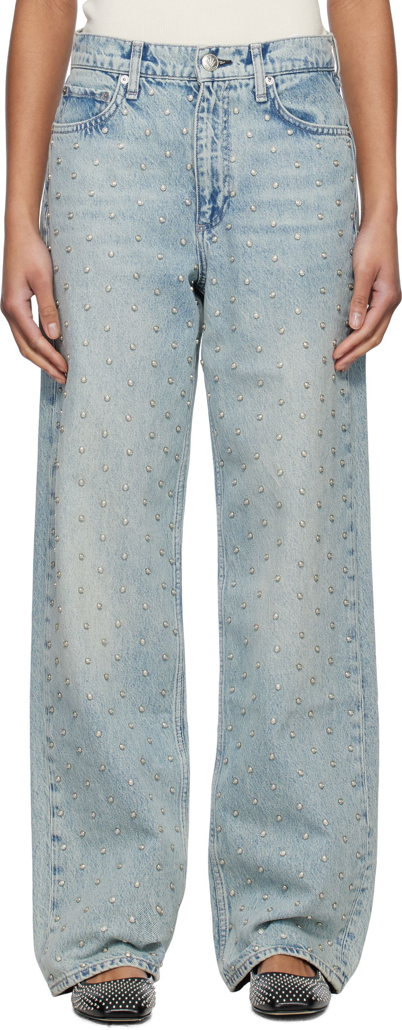 Jeans rag & bone rag & bone Shea Relaxed Straight Jeans Sininen | WDD24H2998RGDE