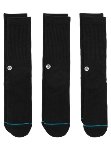 Sukat Stance Icon 3 Pack Socks Musta | M556D18ICP-BLK