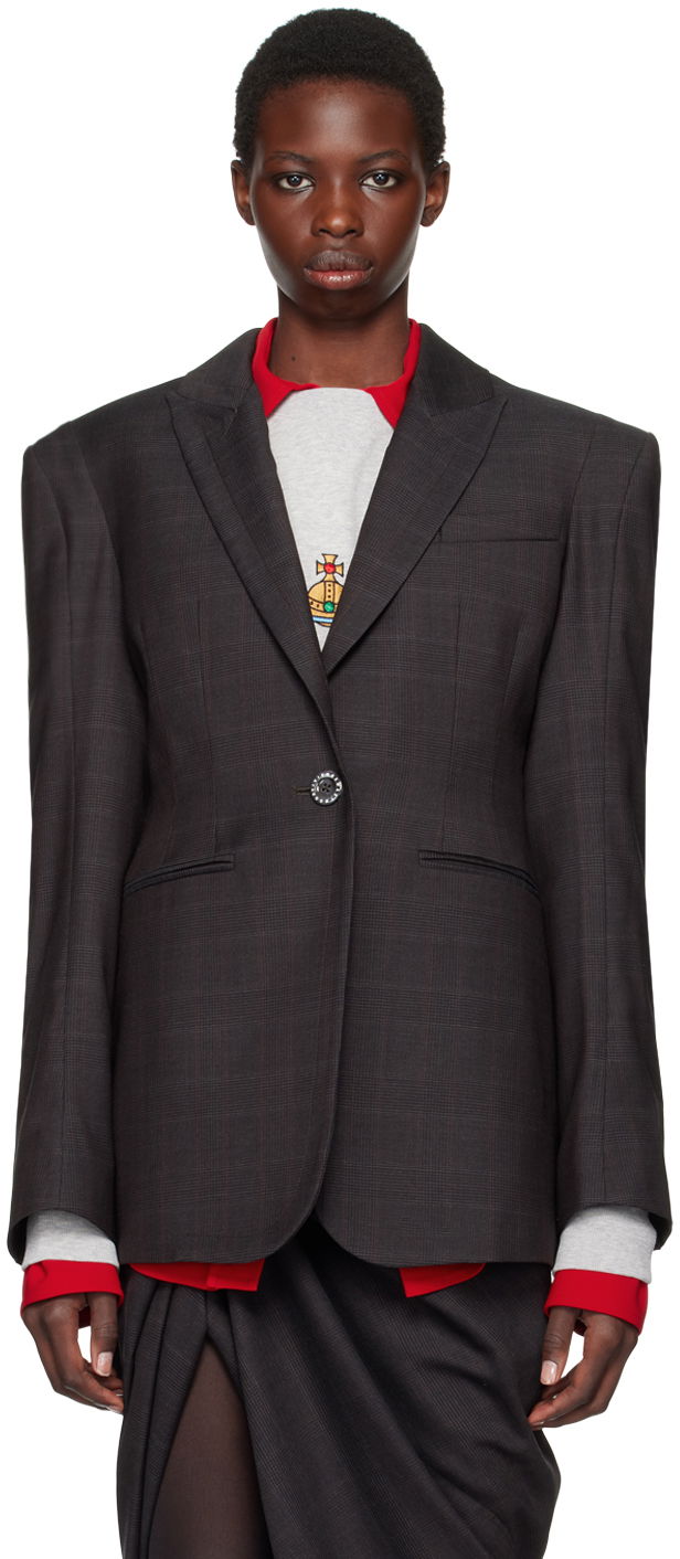 Vaatteet Vivienne Westwood Brown Alien Blazer Musta | 14010073-W00YX-