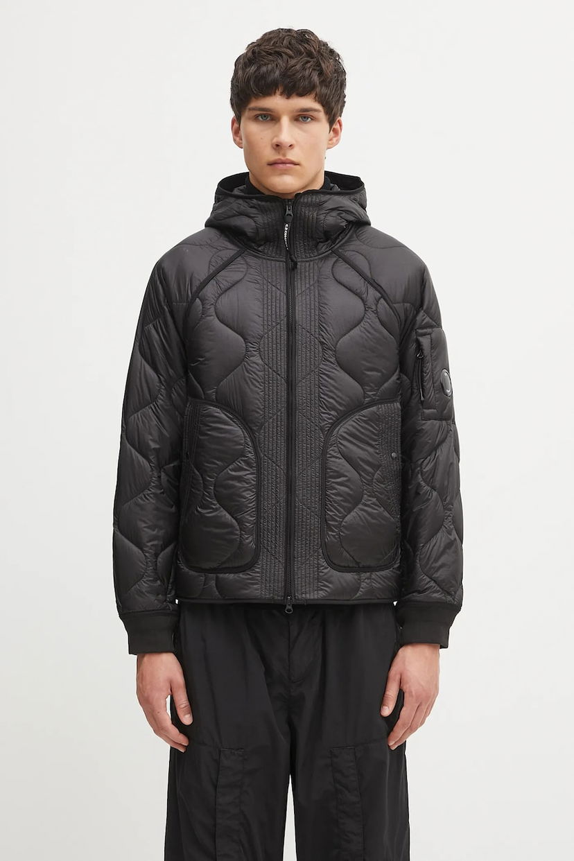 Puffer takki C.P. Company C.P. Company Hooded Quilted Jacket Musta | 19CMOW047A110158A