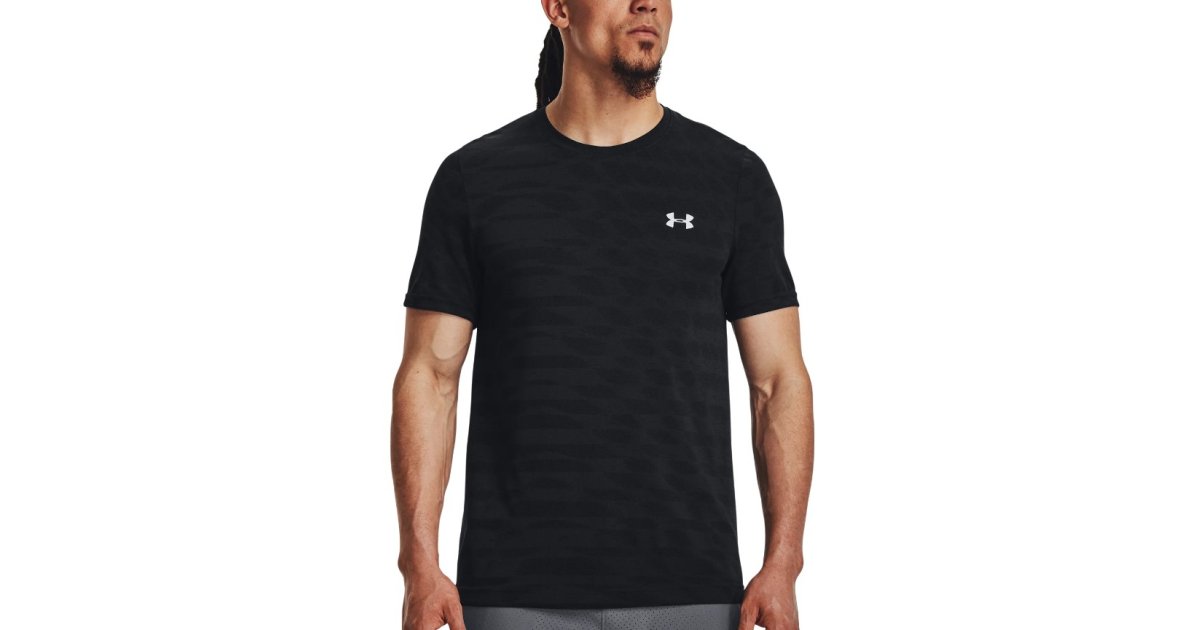 T-paita Under Armour HeatGear Seamless Ripple Tee Musta | 1379281-001, 1