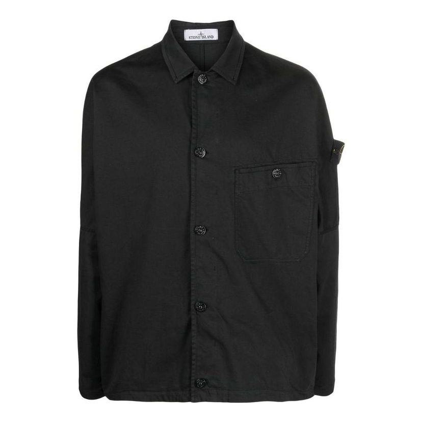 Paita Stone Island Stone Island Buttoned Overshirt Musta | 771511014-V0029