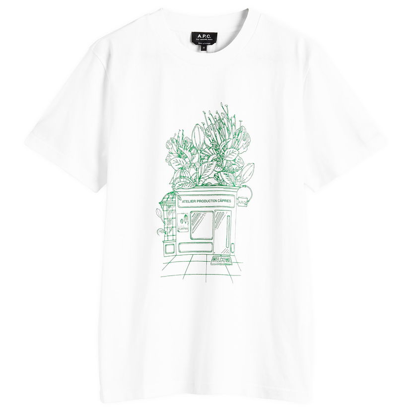 T-paita A.P.C. Graphic T-Shirt Magasin Store Print Valkoinen | COGCK-M26449-AAB