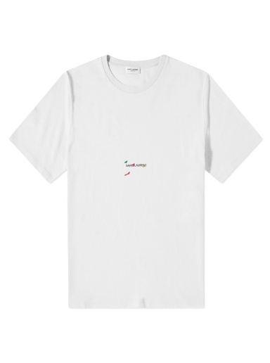T-paita Saint Laurent Rive Gauche Tee Valkoinen | 686186Y36QP-8520