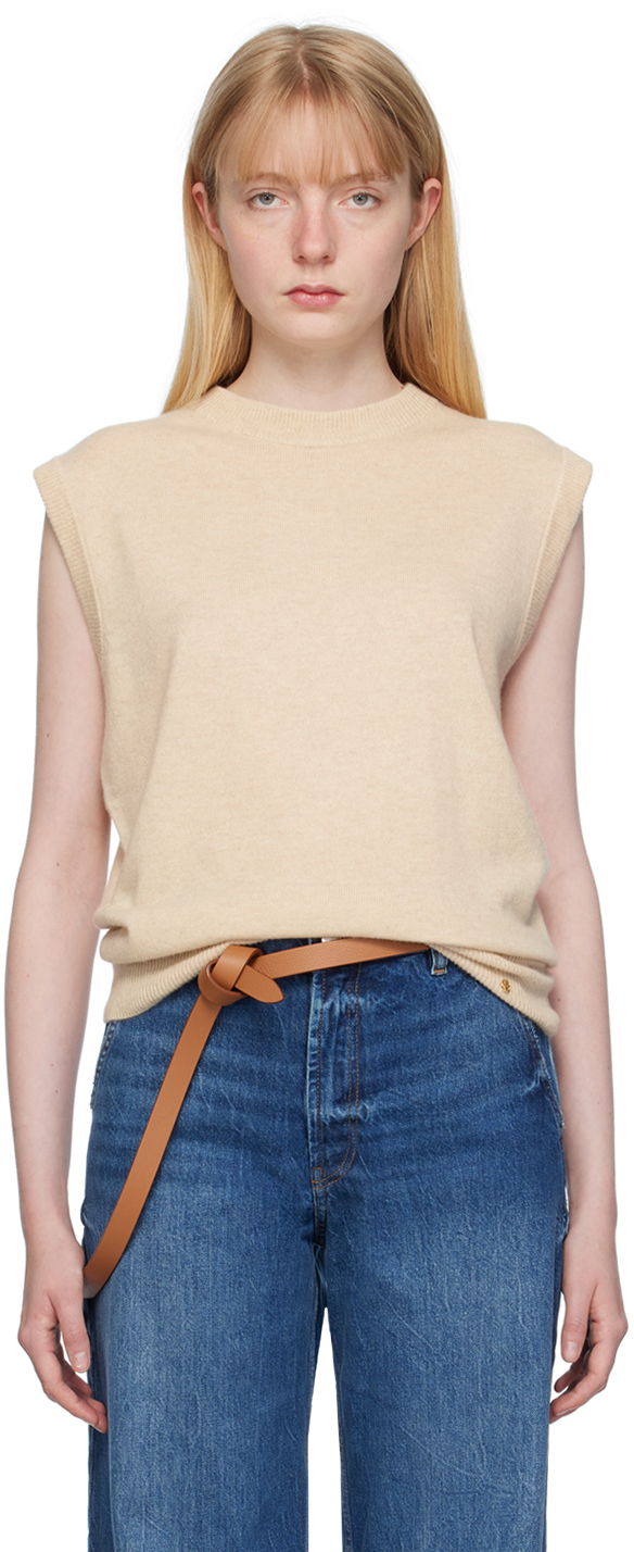 Villapaita Anine Bing ANINE BING Ronan Sleeveless Knit Top Beige | A-09-2331-OMA1