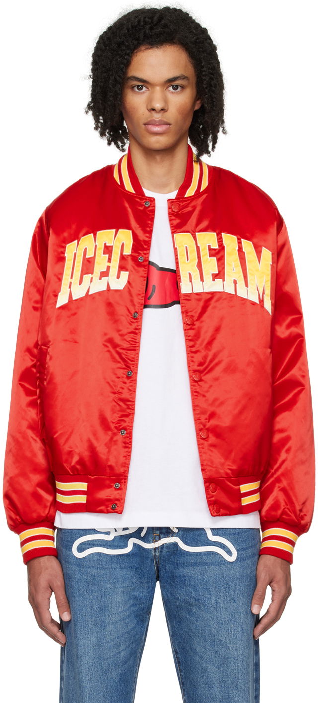 Bomber-takki BBC IceCream ICECREAM Embroidered Bomber Jacket Punainen | IC23403