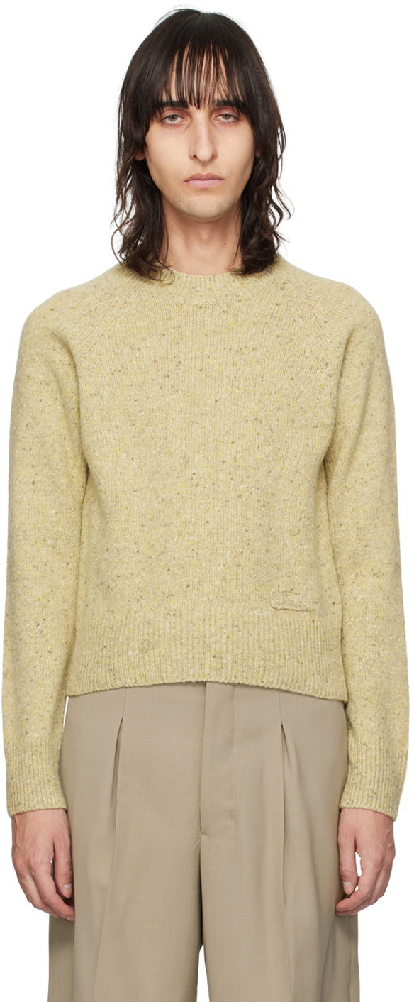 Villapaita AMI Crewneck Sweater Beige | HKS035.KN0038