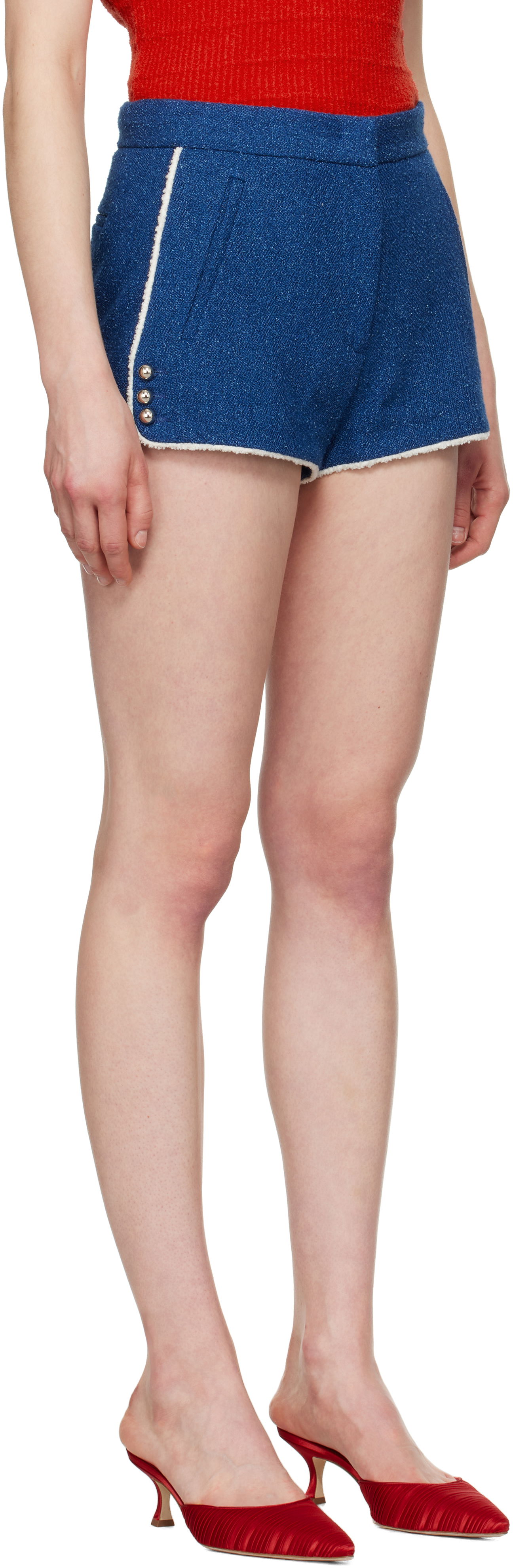 Shortsit MSGM MSGM Cotton Shorts Sininen | 3841MDB07 257112, 1