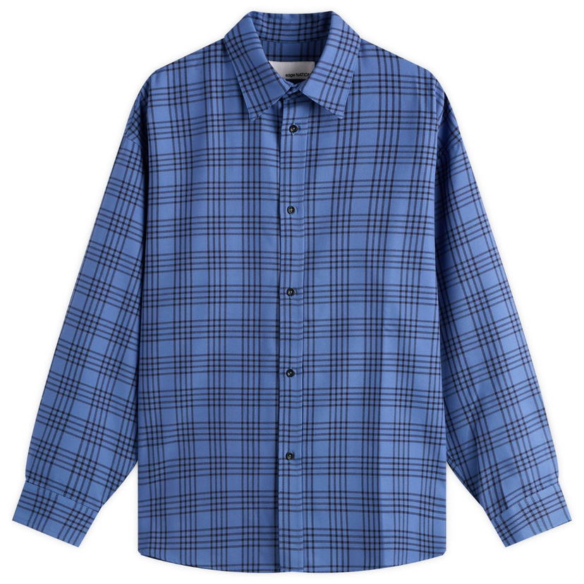 Paita sage NATION Chisholm Check Shirt Sininen | S075-RBC