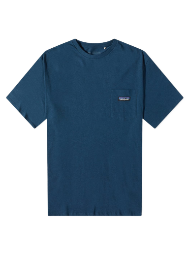 T-paita Patagonia Regenerative Cotton Pocket Tee Tummansininen | 53255-TIDB