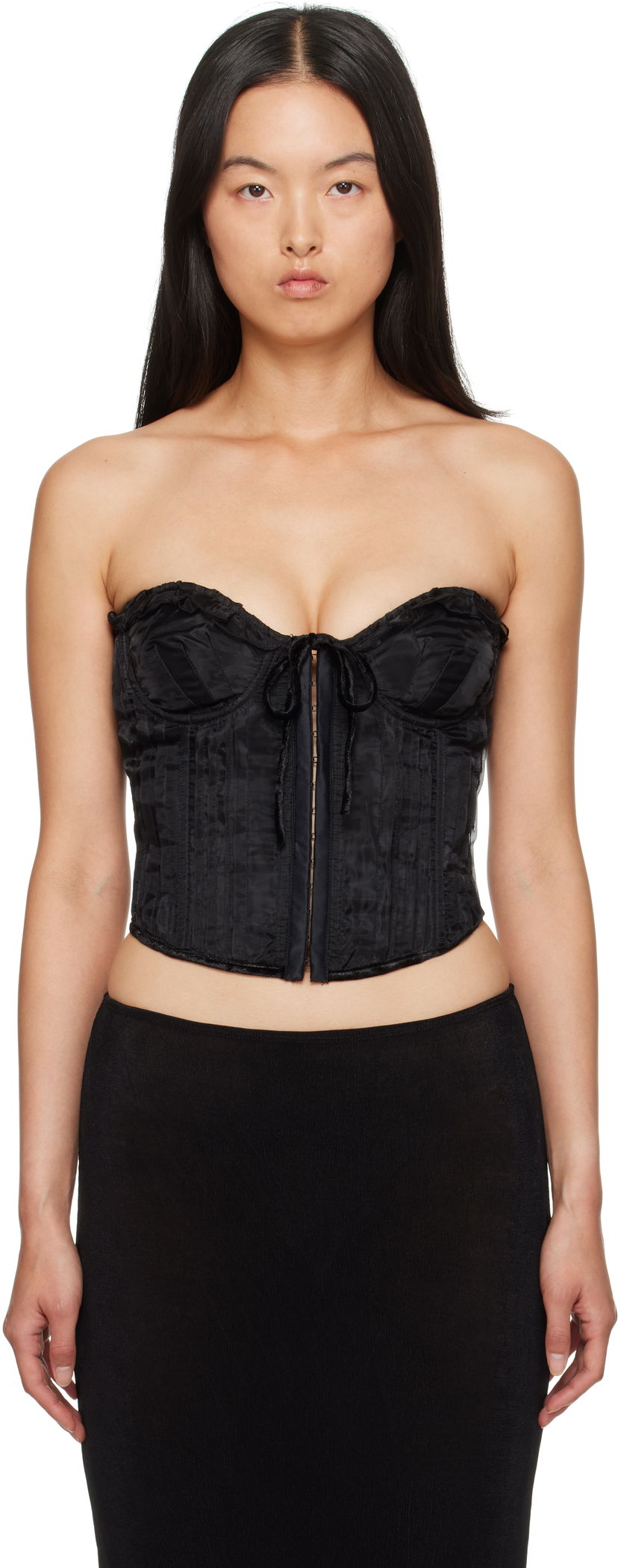 Rintaliivit GUIZIO Guizio Pintuck Corset Musta | F24114W096