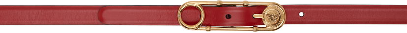 Vyöt Versace Versace Safety Pin Leather Belt Punainen | 1004792_DV3T_1RB3V
